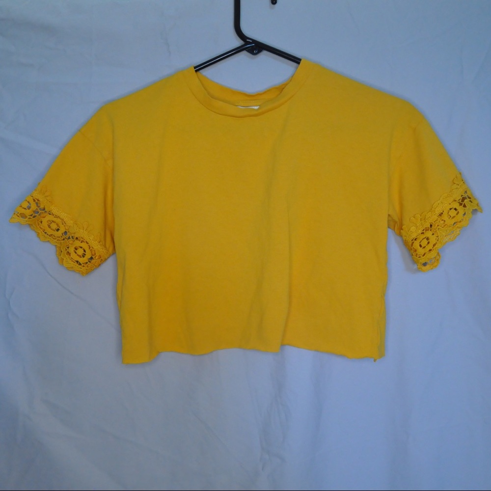 Yellow crop top